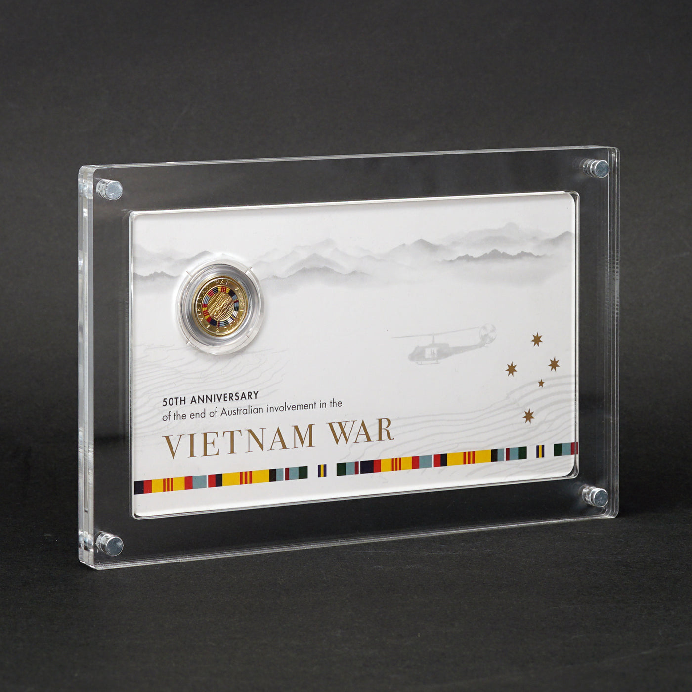 50th Anniversary of the end of Australia’s involvement in the Vietnam War Coin Display Case | ONBRICK