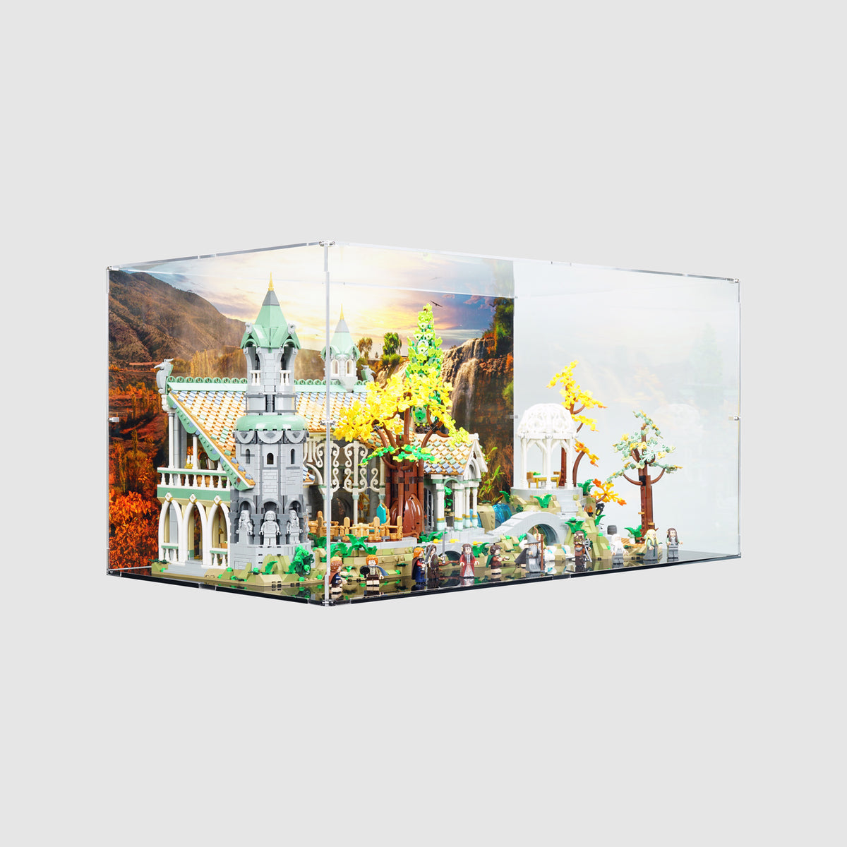 Lego Rivendell Box Layout ONBRICK Custom Fit Acrylic Display Case for LEGO 10316 The Lord Of The ...