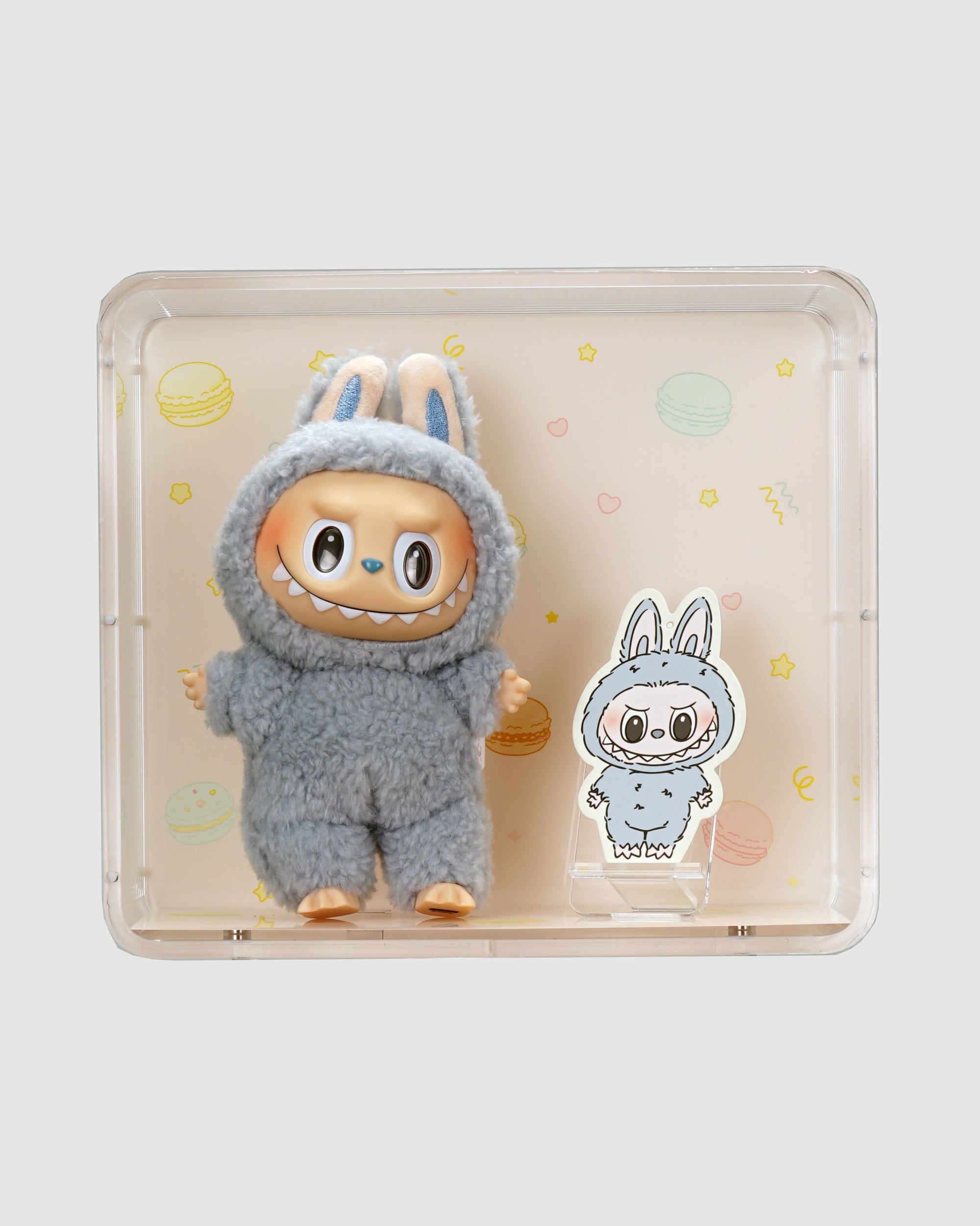 Creative Series - Labubu Display Case - Exciting Macaron