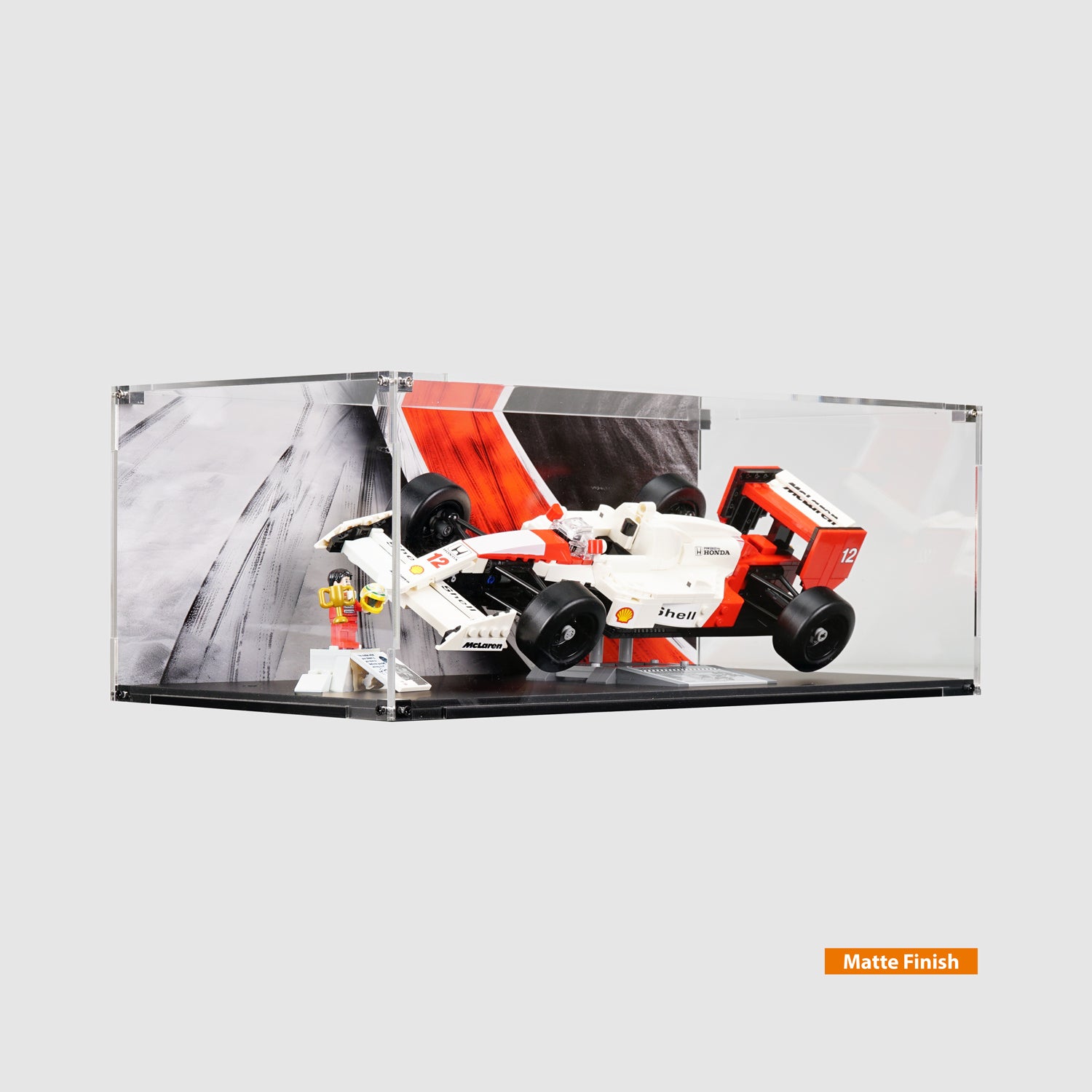 10330 McLaren MP4/4 & Ayrton Senna LEGO Display Case | ONBRICK