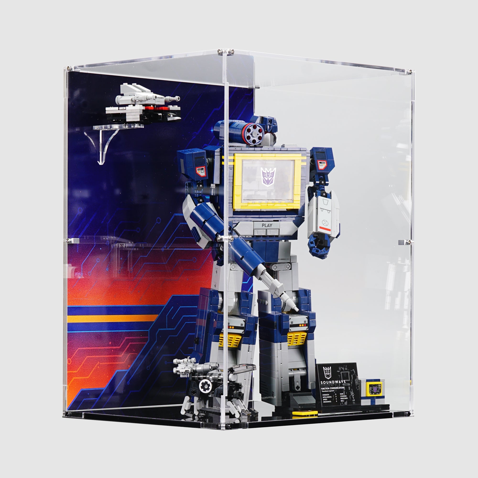 10358 Transformers: Soundwave | LEGO Display Case | ONBRICK Australia