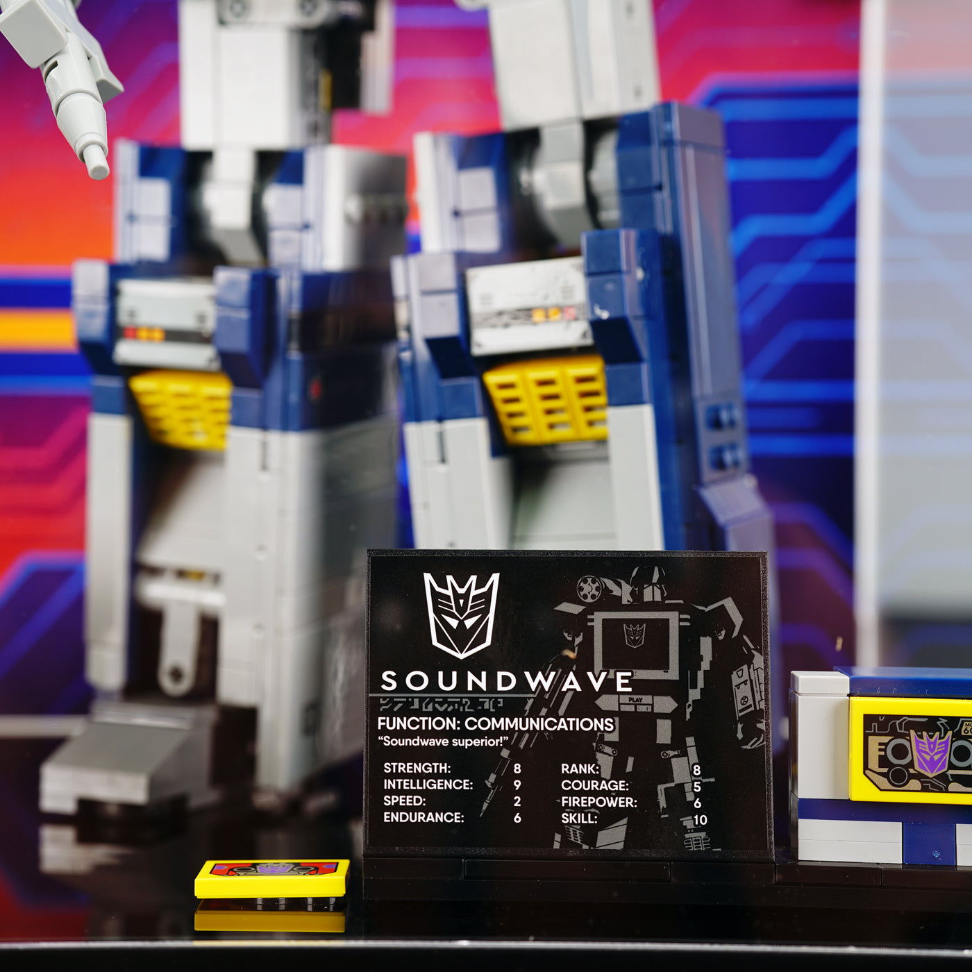 10358 Transformers: Soundwave | LEGO Display Case | ONBRICK Australia