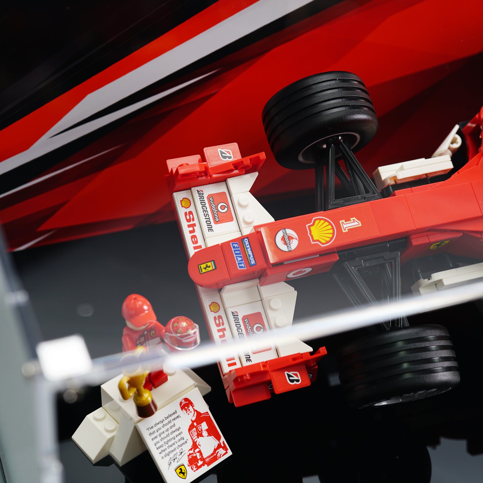 11375 Ferrari F2004 & Michael Schumacher Display Case | LEGO Display Case | ONBRICK Australia