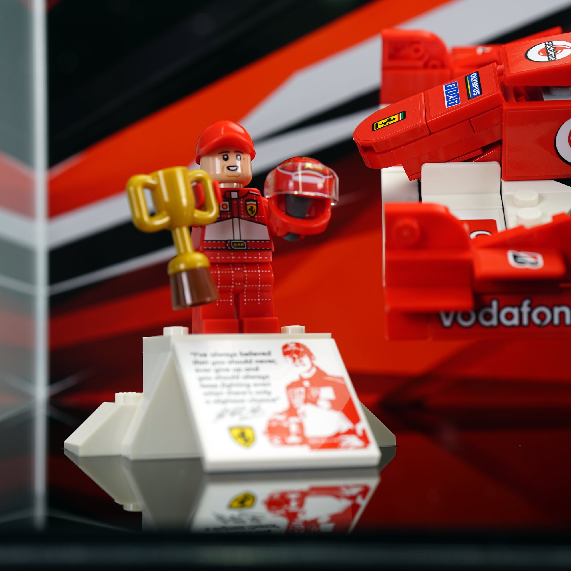 11375 Ferrari F2004 & Michael Schumacher Display Case | LEGO Display Case | ONBRICK Australia