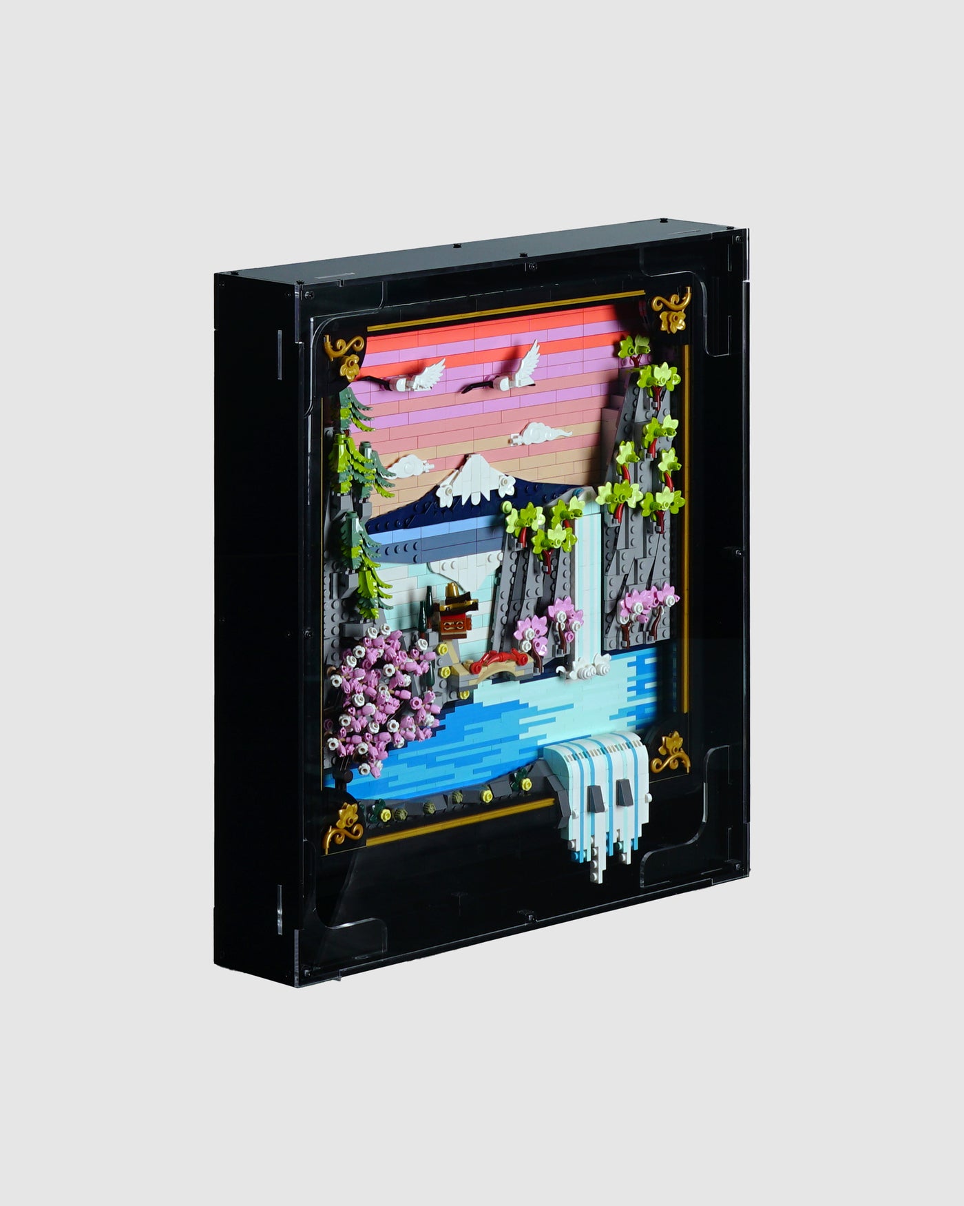 31218 Japanese Cherry Blossom Landscape Display Case [Wall Mounted]