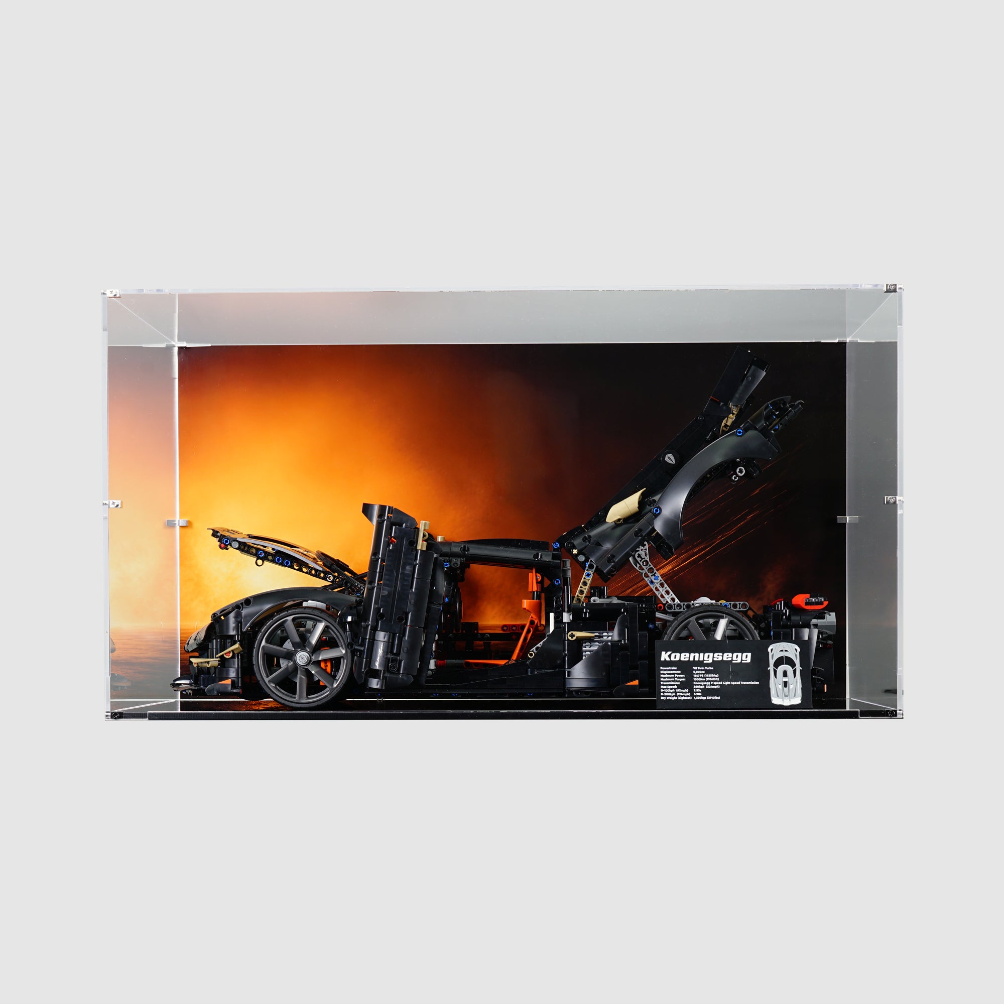 LEGO 42232 Koenigsegg Sadair's Spear Megacar Display Case
