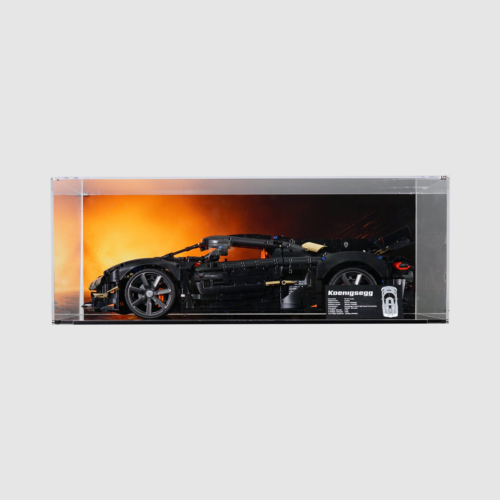 LEGO 42232 Koenigsegg Sadair's Spear Megacar Display Case