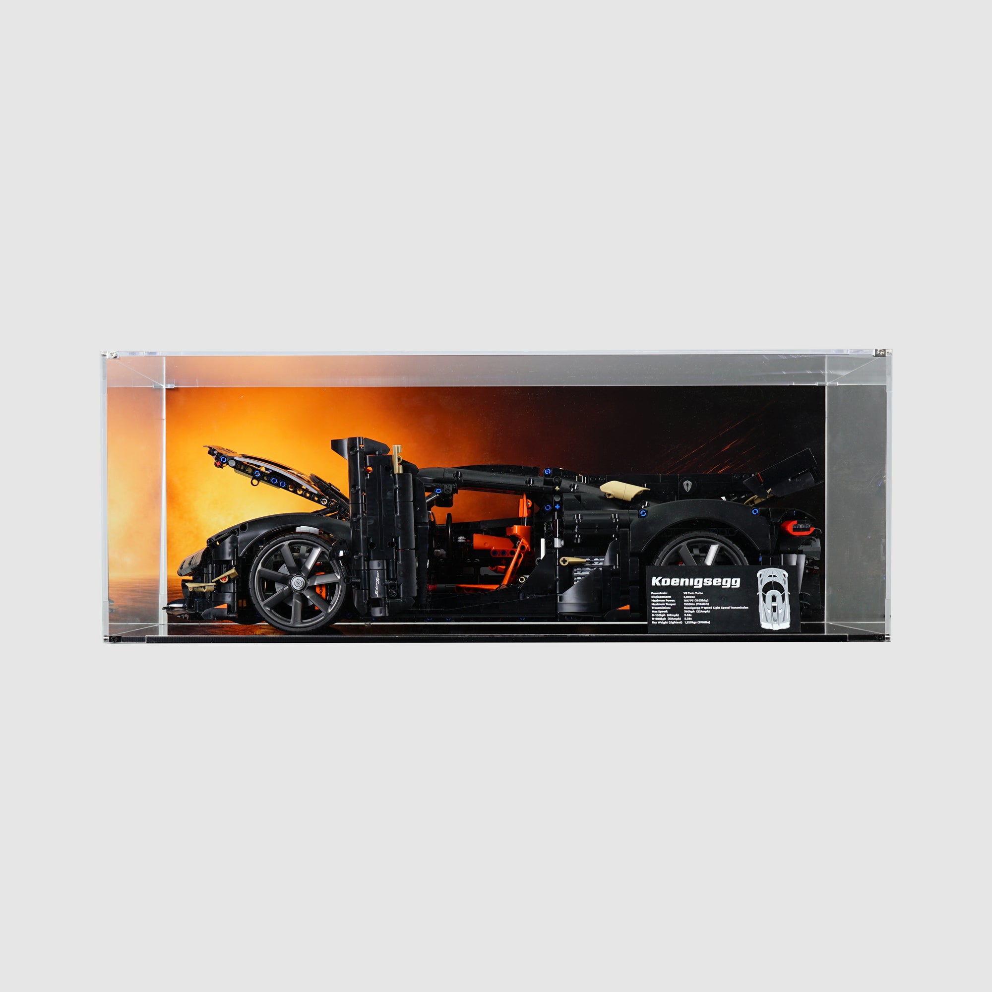 LEGO 42232 Koenigsegg Sadair's Spear Megacar Display Case