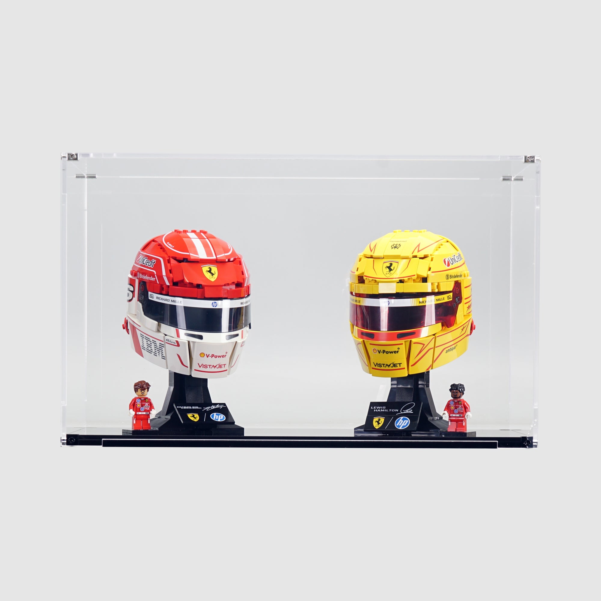 43014 Charles Leclerc 43022 Lewis Hamilton Helmets Display Case