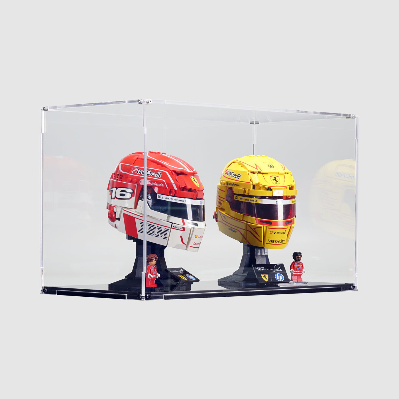 43014 Charles Leclerc 43022 Lewis Hamilton Helmets Display Case
