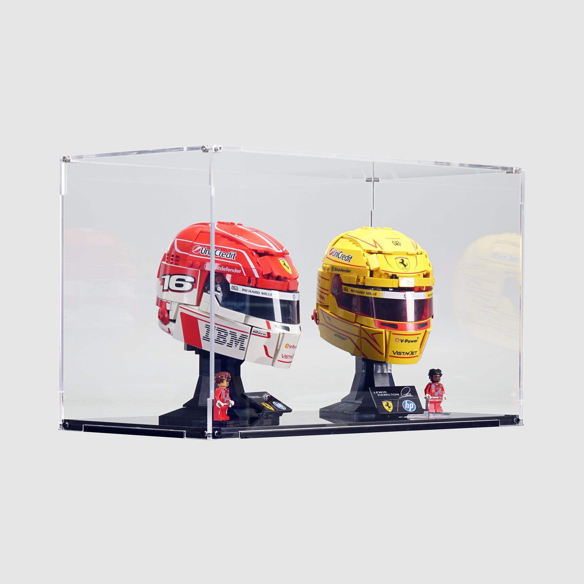 43014 Charles Leclerc 43022 Lewis Hamilton Helmets Display Case