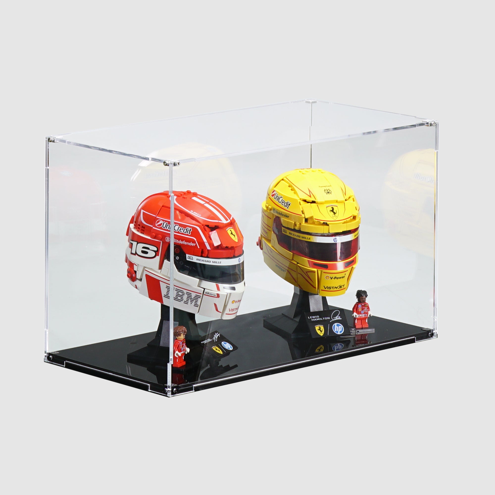 43014 Charles Leclerc 43022 Lewis Hamilton Helmets Display Case