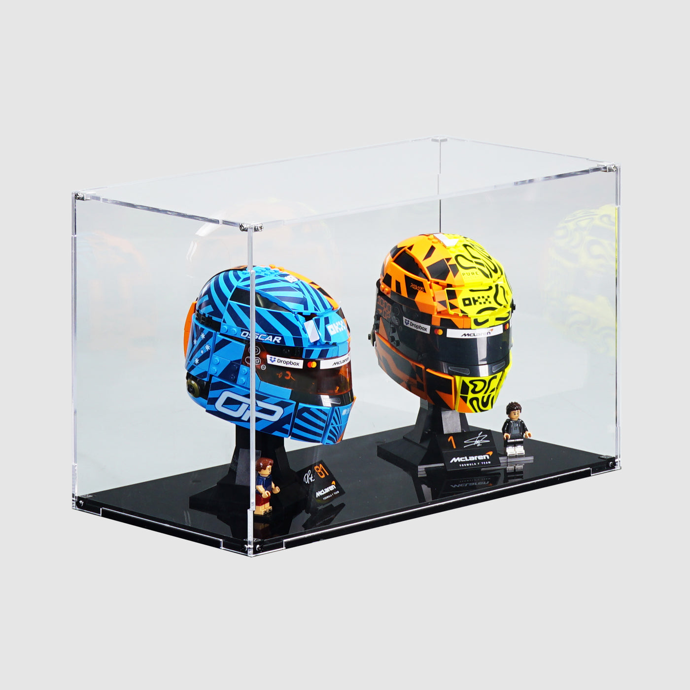 43017 Oscar Piastri 43023 Lando Norris Helmets Display Case