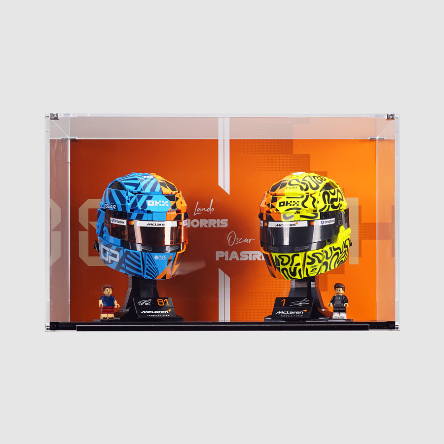 43017 Oscar Piastri 43023 Lando Norris Helmets Display Case