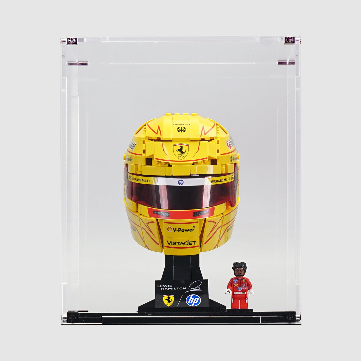 43022 Scuderia Ferrari HP Lewis Hamilton Helmet | Acrylic LEGO Display Case | ONBRICK