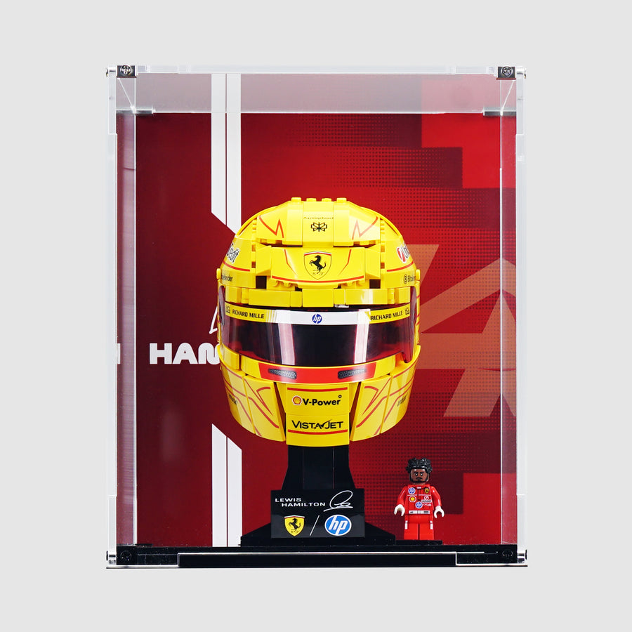 43022 Scuderia Ferrari HP Lewis Hamilton Helmet | Acrylic LEGO Display Case | ONBRICK