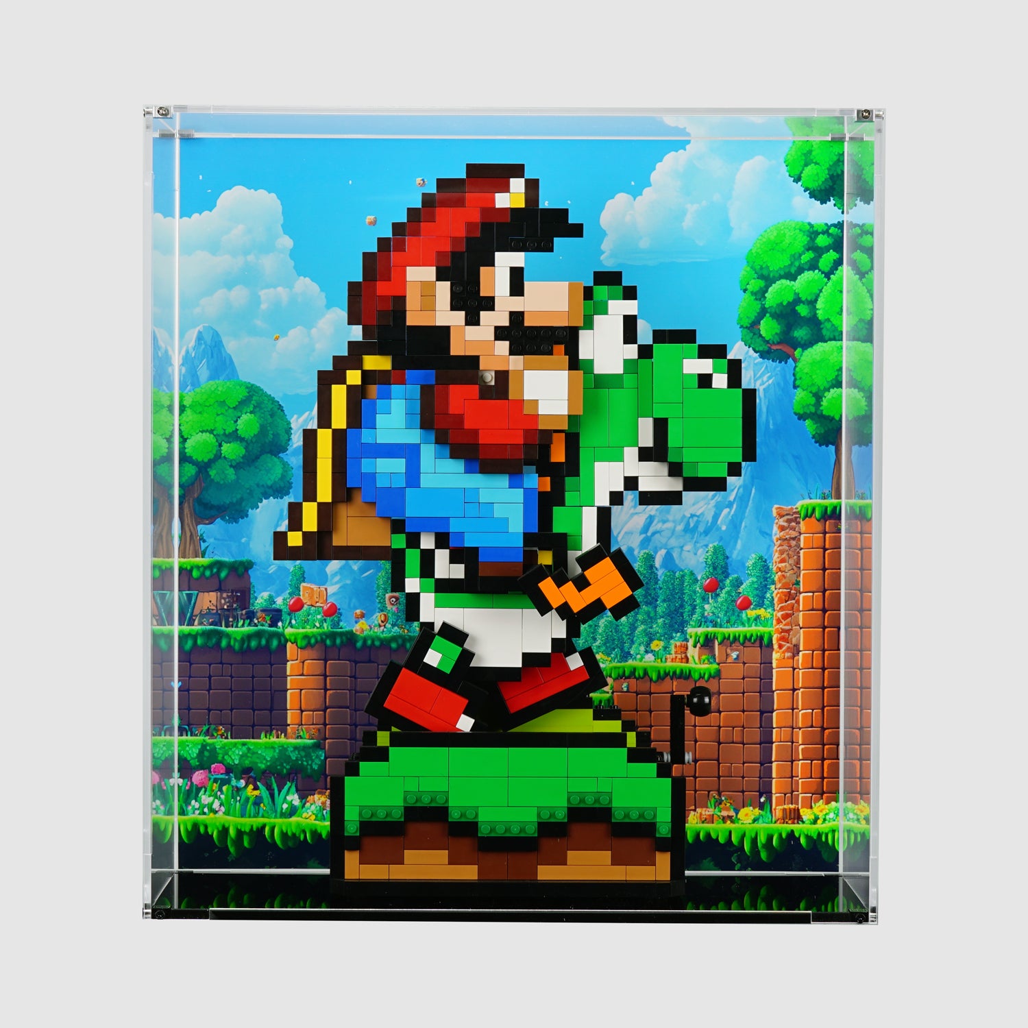 LEGO 71438 Super Mario World™: Mario Yoshi Display Case Made