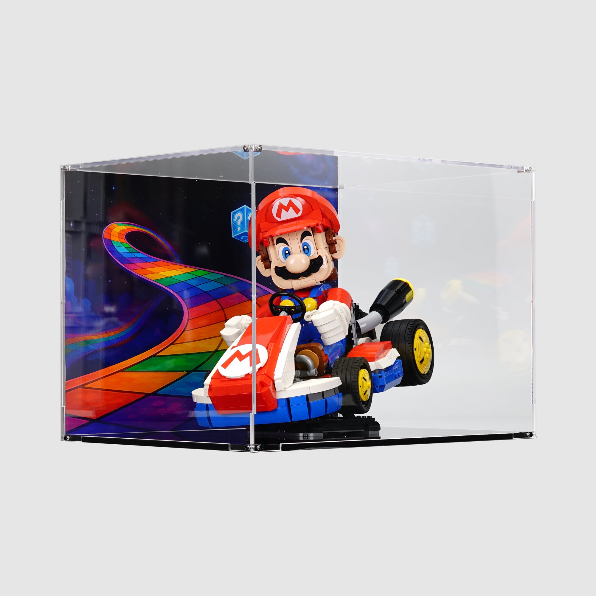 ONBRICK Custom Fit Acrylic Display Case for LEGO 72037 Mario Kart