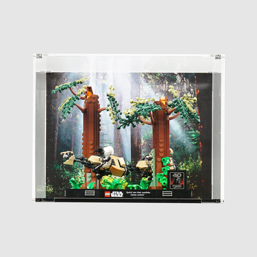 LEGO 75353 Endor™ Speeder Chase Diorama Display Case | ONBRICK