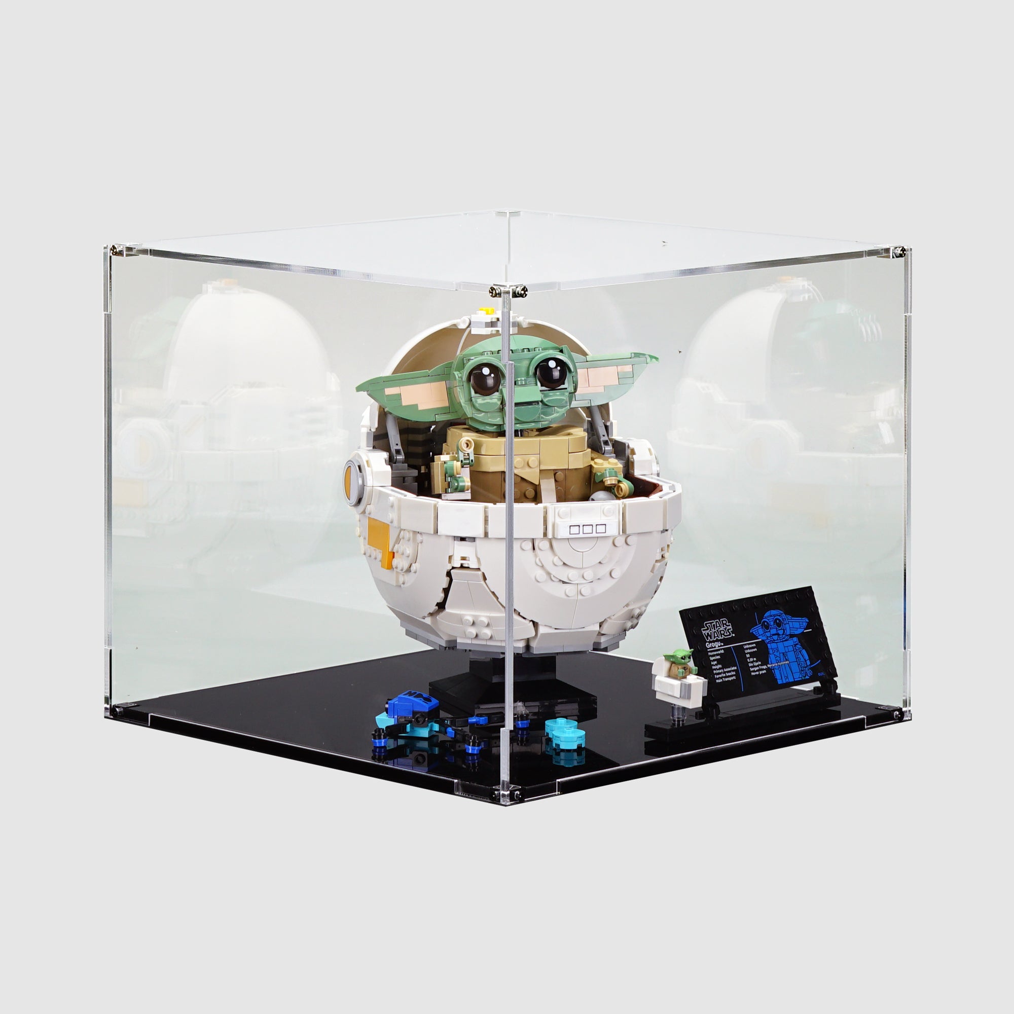 LEGO 75403 Grogu™ with Hover Pram Display Case | ONBRICK