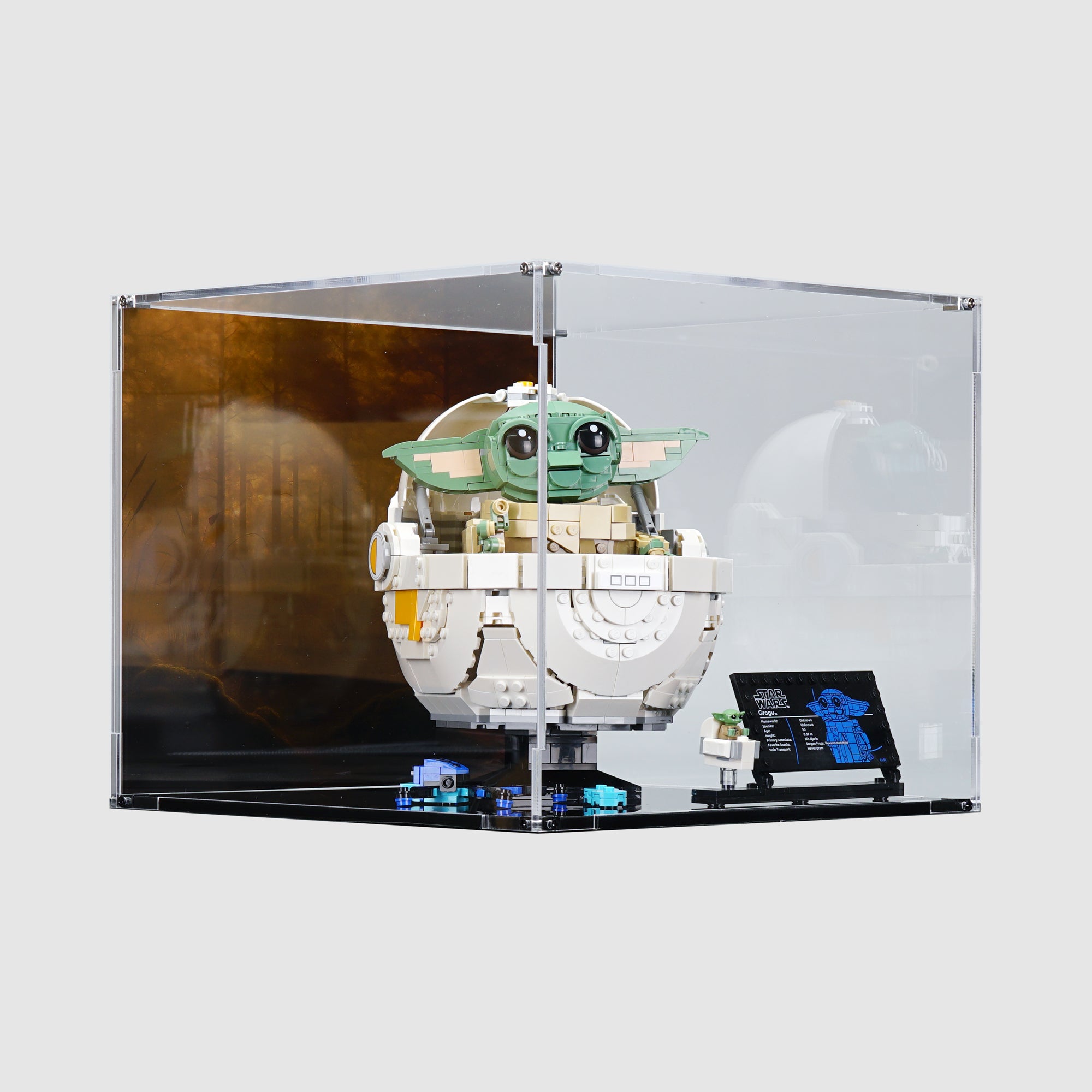 LEGO 75403 Grogu™ with Hover Pram Display Case | ONBRICK