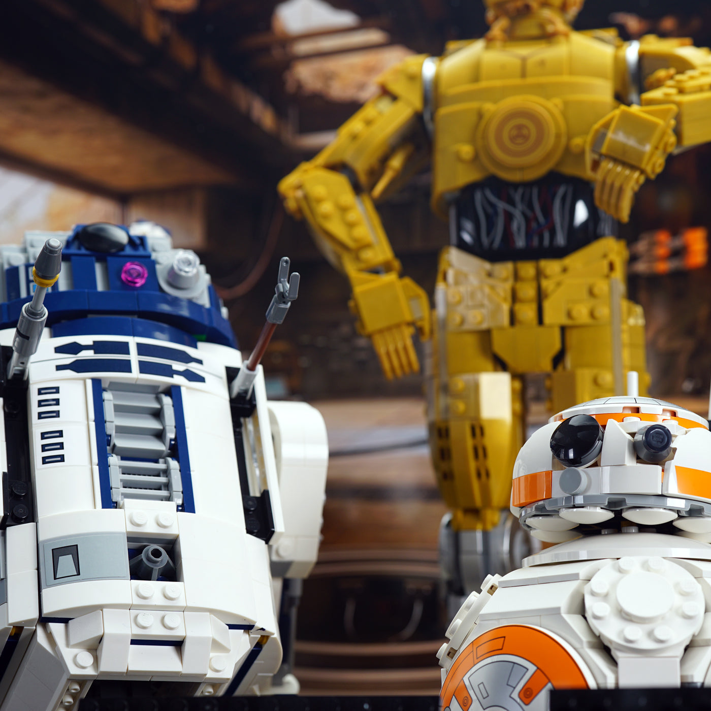 75452 BB-8™ & 75379 R2-D2™ & 75398 C-3PO™ | Acrylic LEGO Display Case | ONBRICK
