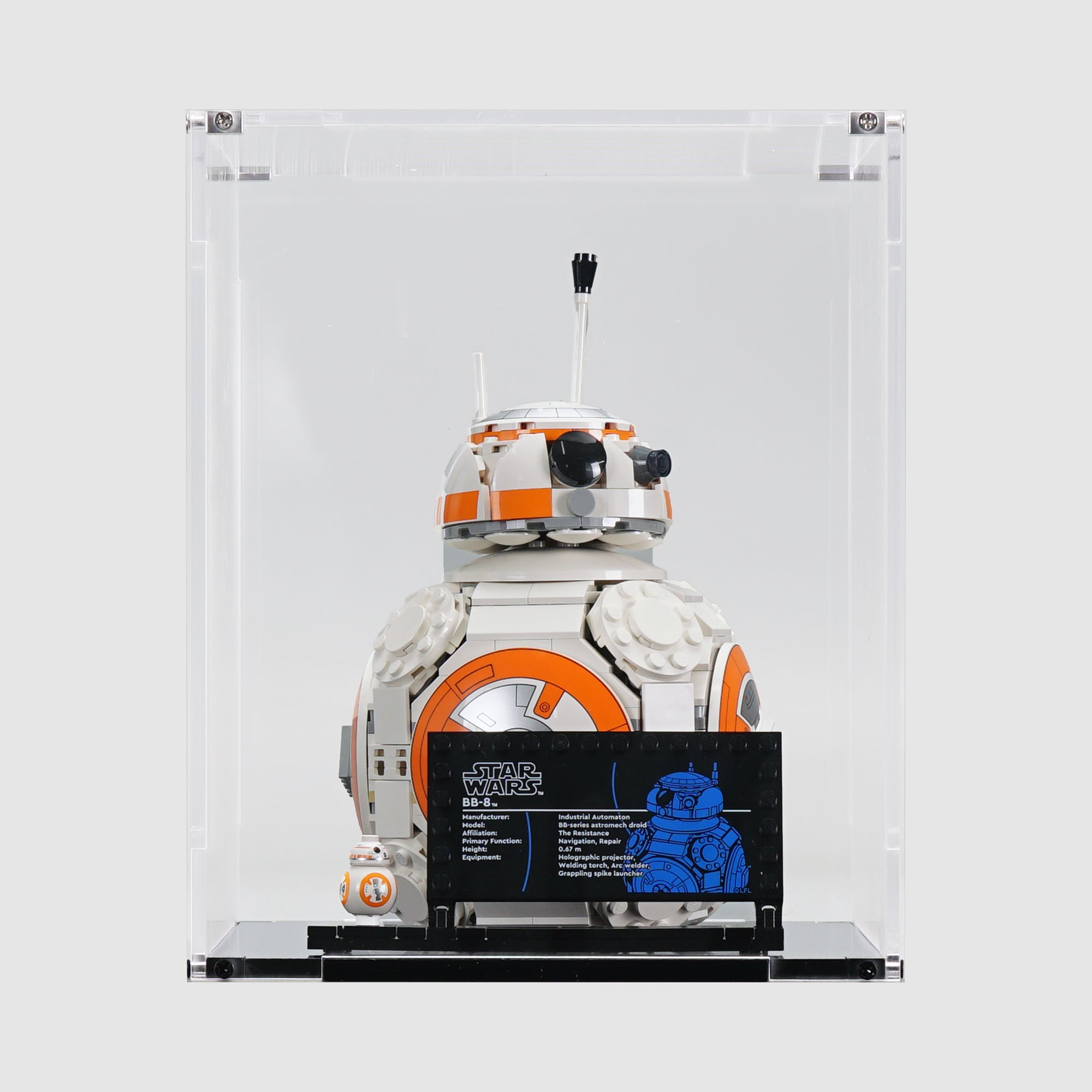 75452 BB-8™ Astromech Droid | Acrylic LEGO Display Case | ONBRICK