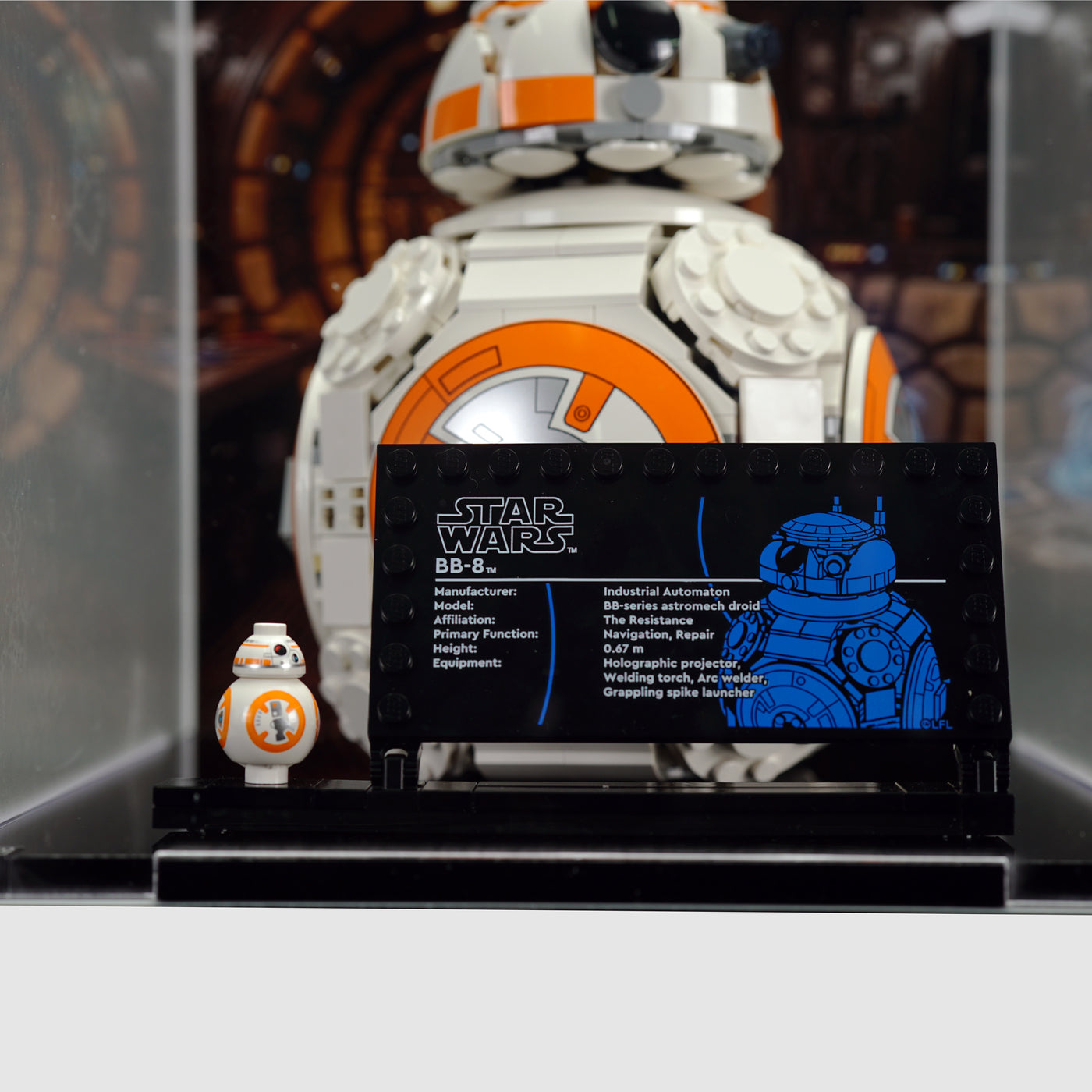 75452 BB-8™ Astromech Droid | Acrylic LEGO Display Case | ONBRICK