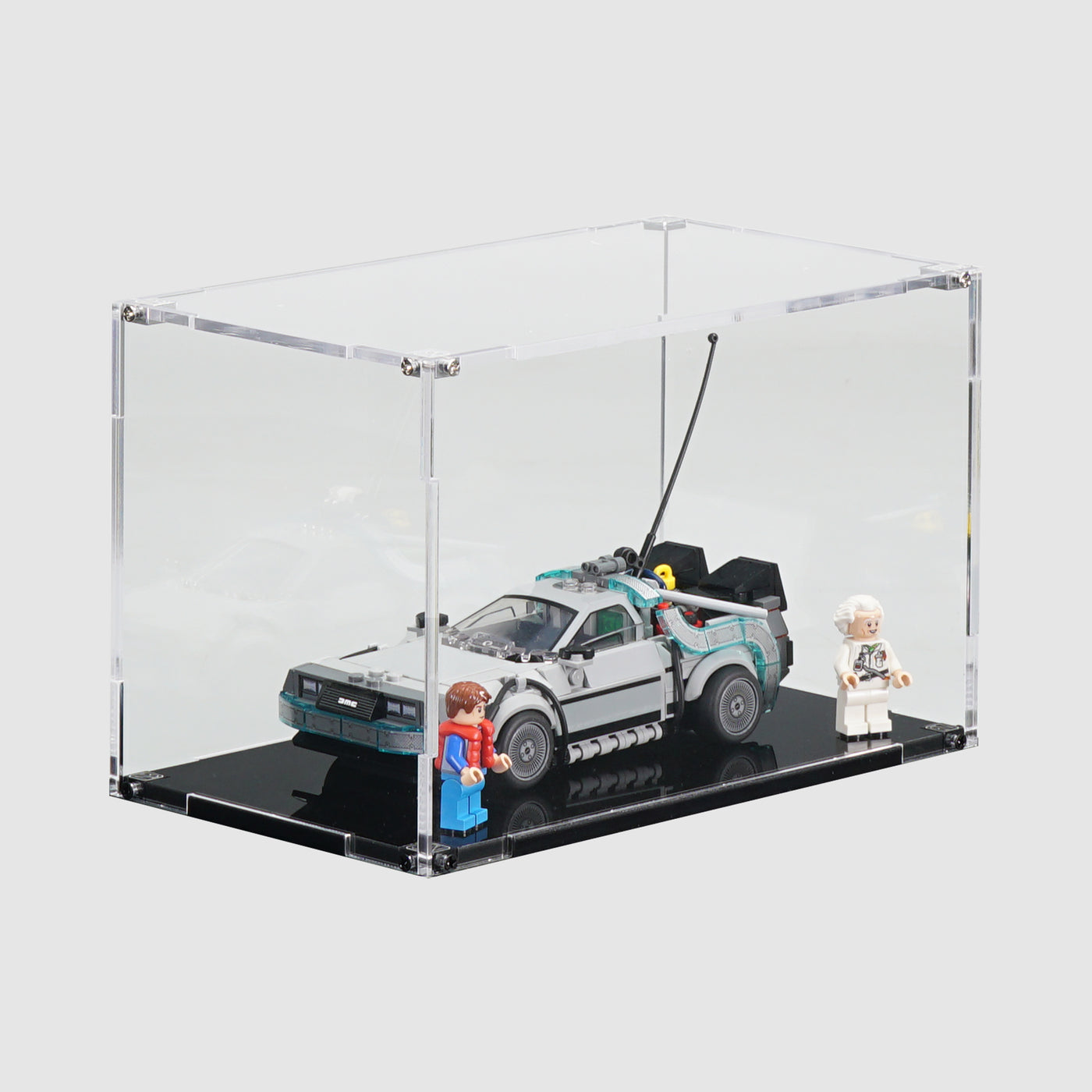 LEGO 77256 Time Machine from Back to the Future | Acrylic LEGO Display Case | ONBRICK