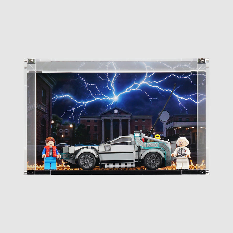 77256 Time Machine from Back to the Future Display Case