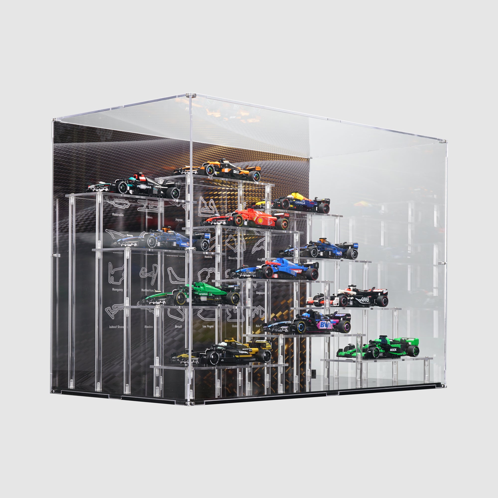 LEGO Speed Champions F1® Race Car Series | Acrylic LEGO Display Case | ONBRICK