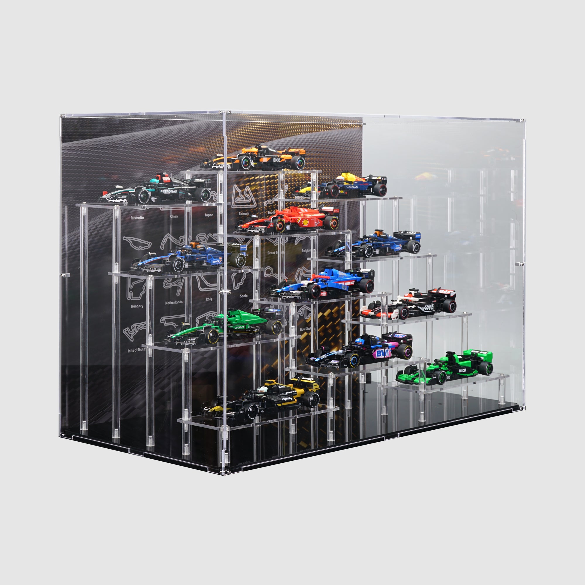 LEGO Speed Champions F1® Race Car Series | Acrylic LEGO Display Case | ONBRICK