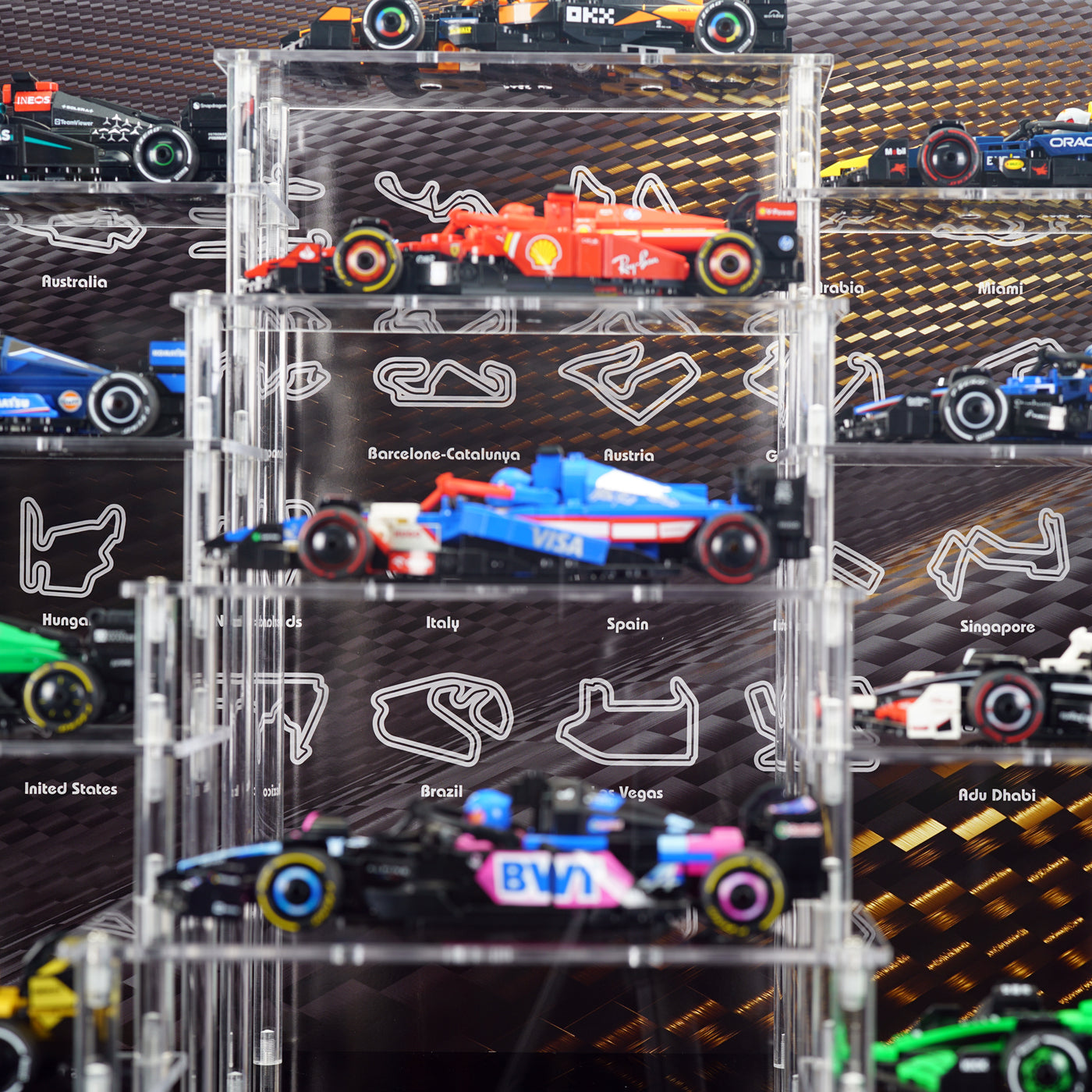 LEGO Speed Champions F1® Race Car Series | Acrylic LEGO Display Case | ONBRICK