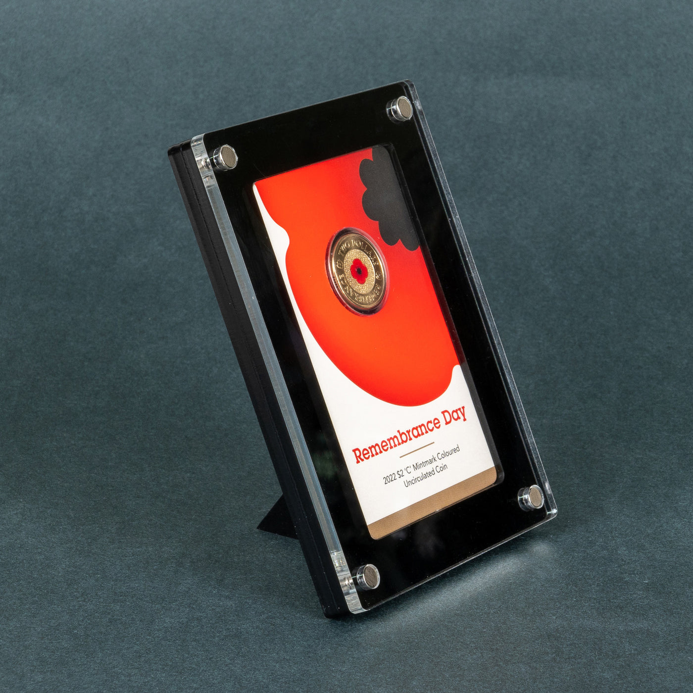 2022 Red Poppy $2 Coin Display Case | ONBRICK