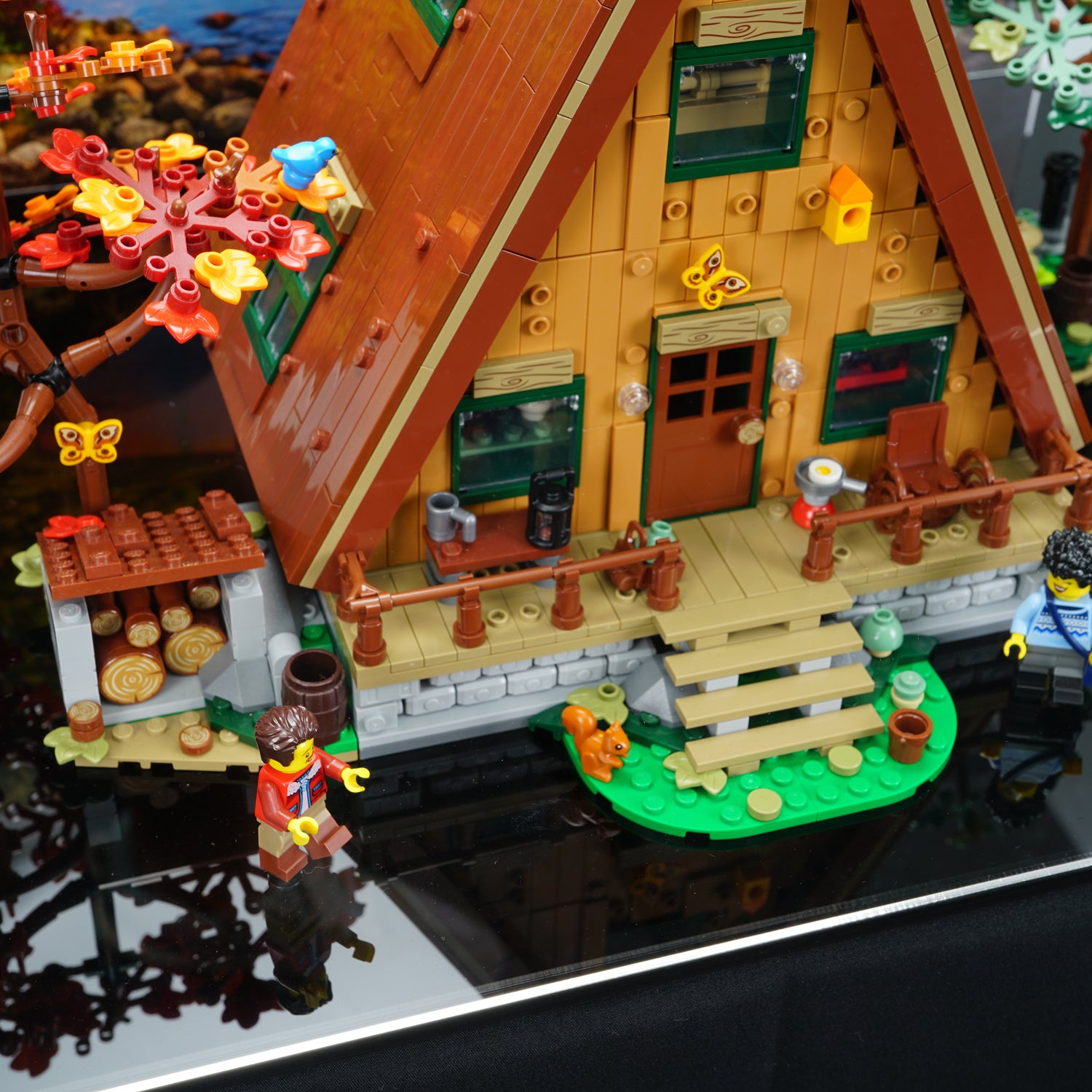 LEGO 21338 A-Frame Cabin Display Case | ONBRICK